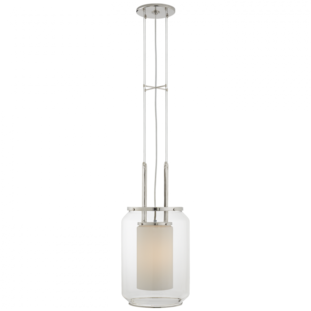 Upton Large Lantern - Polished Nickel