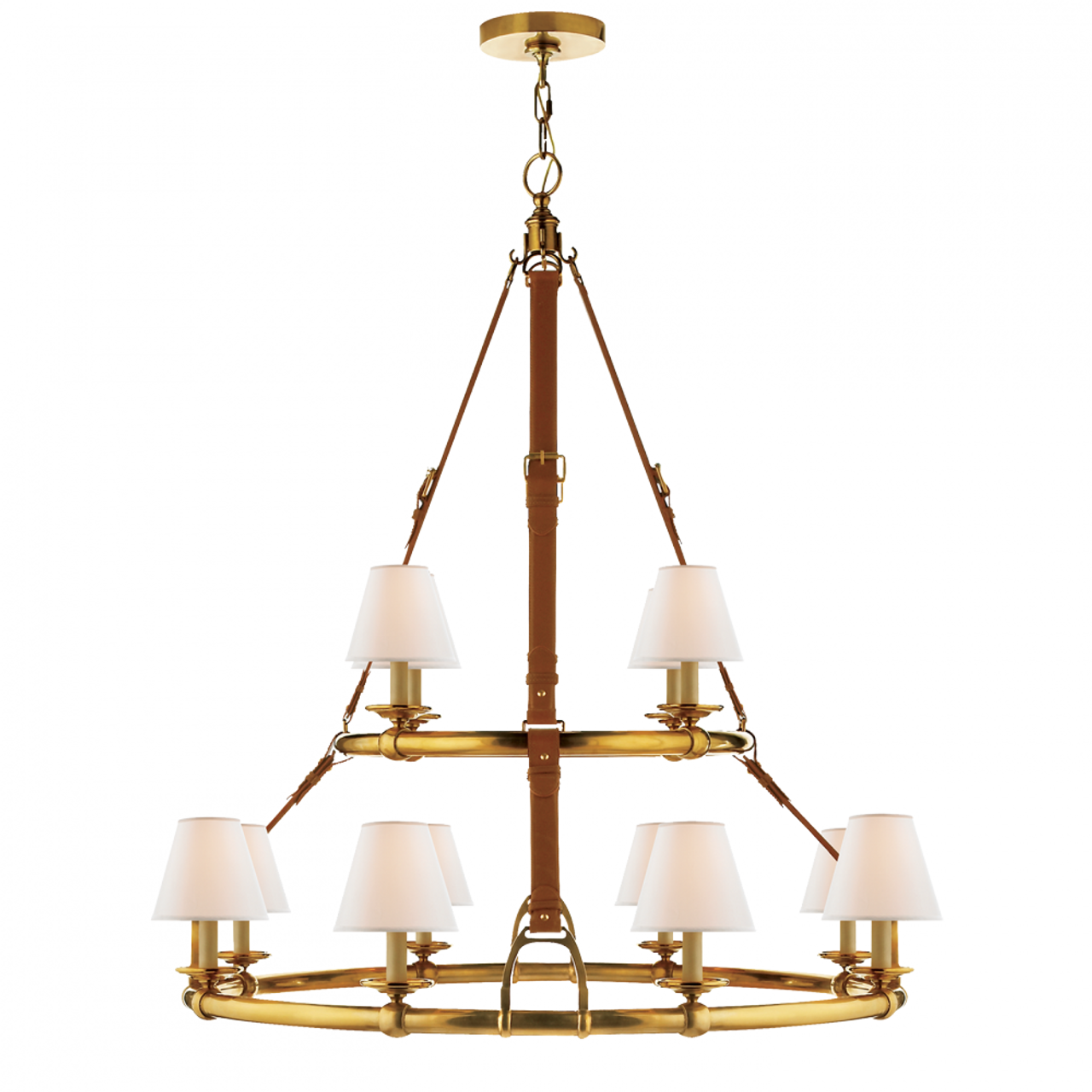 Westbury Double Tier Chandelier - Natural Brass