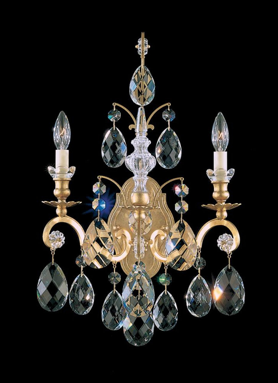 Renaissance Wall Sconce, 2-Light, Heirloom Gold, Clear Heritage Crystal, 22.5"H (3761-22 Y9PYZ)