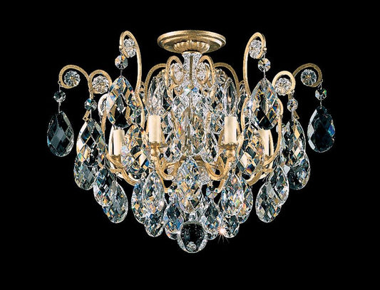 Renaissance Flush Mount, 6-Light, Heirloom Gold, Clear Heritage Crystal, 20"W (3784-22 Y9RX8)