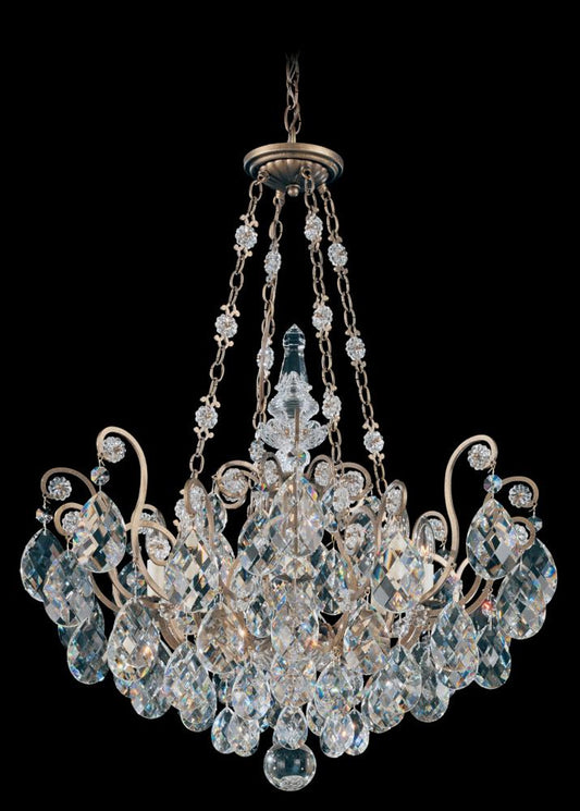 Renaissance Chandelier, 8-Light, Etruscan Gold, Clear Swarovski Crystal, 26.5"W (3787-23S XXFD7)