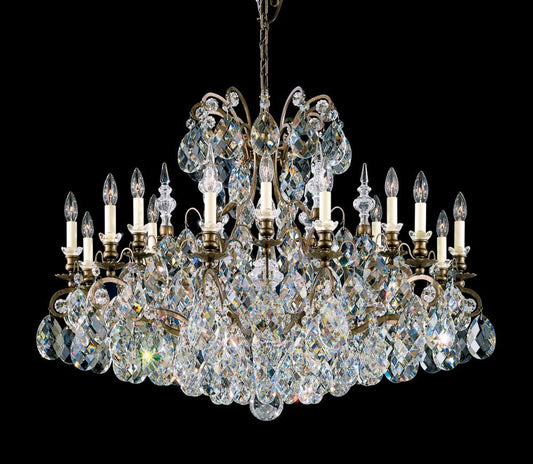 Renaissance Chandelier, 19-Light, Heirloom Bronze, Clear Heritage Crystal, 40"W (3792-76 1L4EY)