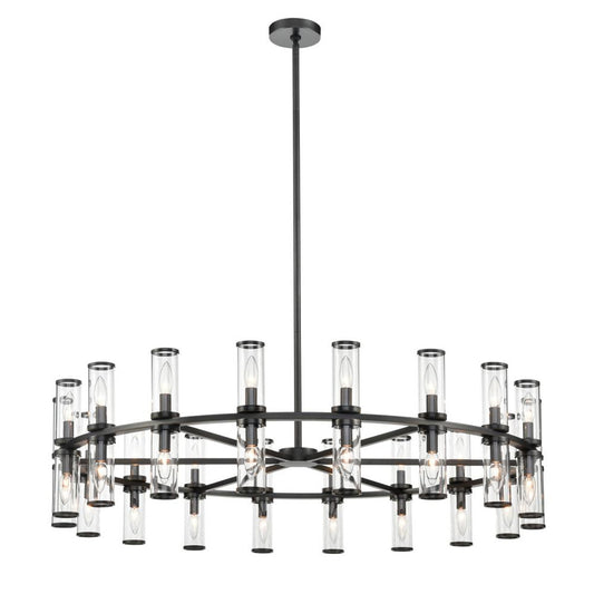 Revolve Candelabra Chandelier, 36-Light, Urban Bronze, Clear Glass, 48.13"D (CH309036UBCG 706TMQ0)