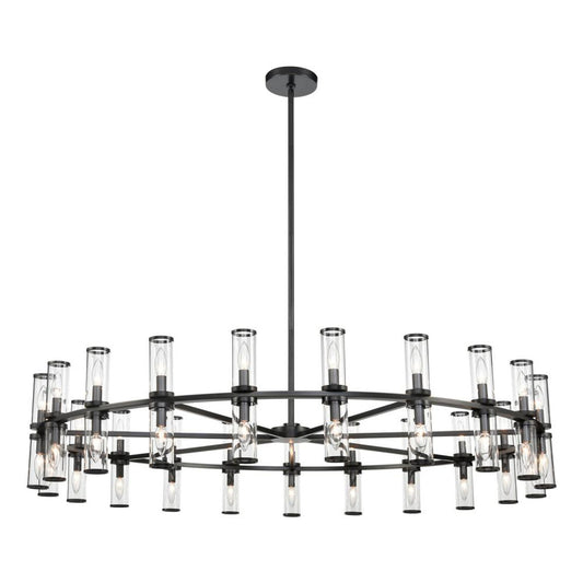 Revolve Candelabra Chandelier, 42-Light, Urban Bronze, Clear Glass, 60.38"D (CH309042UBCG 706TMNV)