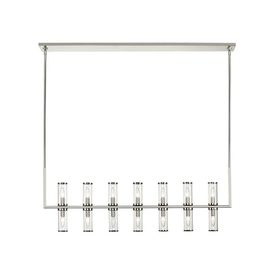 Revolve Linear Chandelier, 14-Light, Polished Nickel, Clear Glass, 47.25"L (LP309077PNCG 706TMQA)