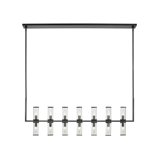 Revolve Linear Chandelier, 14-Light, Urban Bronze, Clear Glass, 47.25"L (LP309077UBCG 706TMNW)