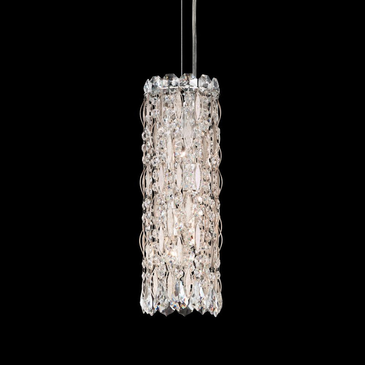 Sarella Pendant, 3-Light, Antique Silver, Clear Heritage Crystal, 5"W (RS8341N-48H 1HZXH3)