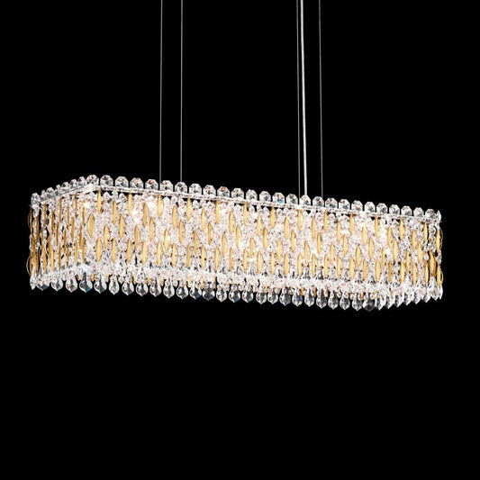 Sarella Linear Chandelier, 13-Light, Antique Silver, Clear Heritage Crystal, 36.5"W (RS8344N-48H 1HZXJ9)