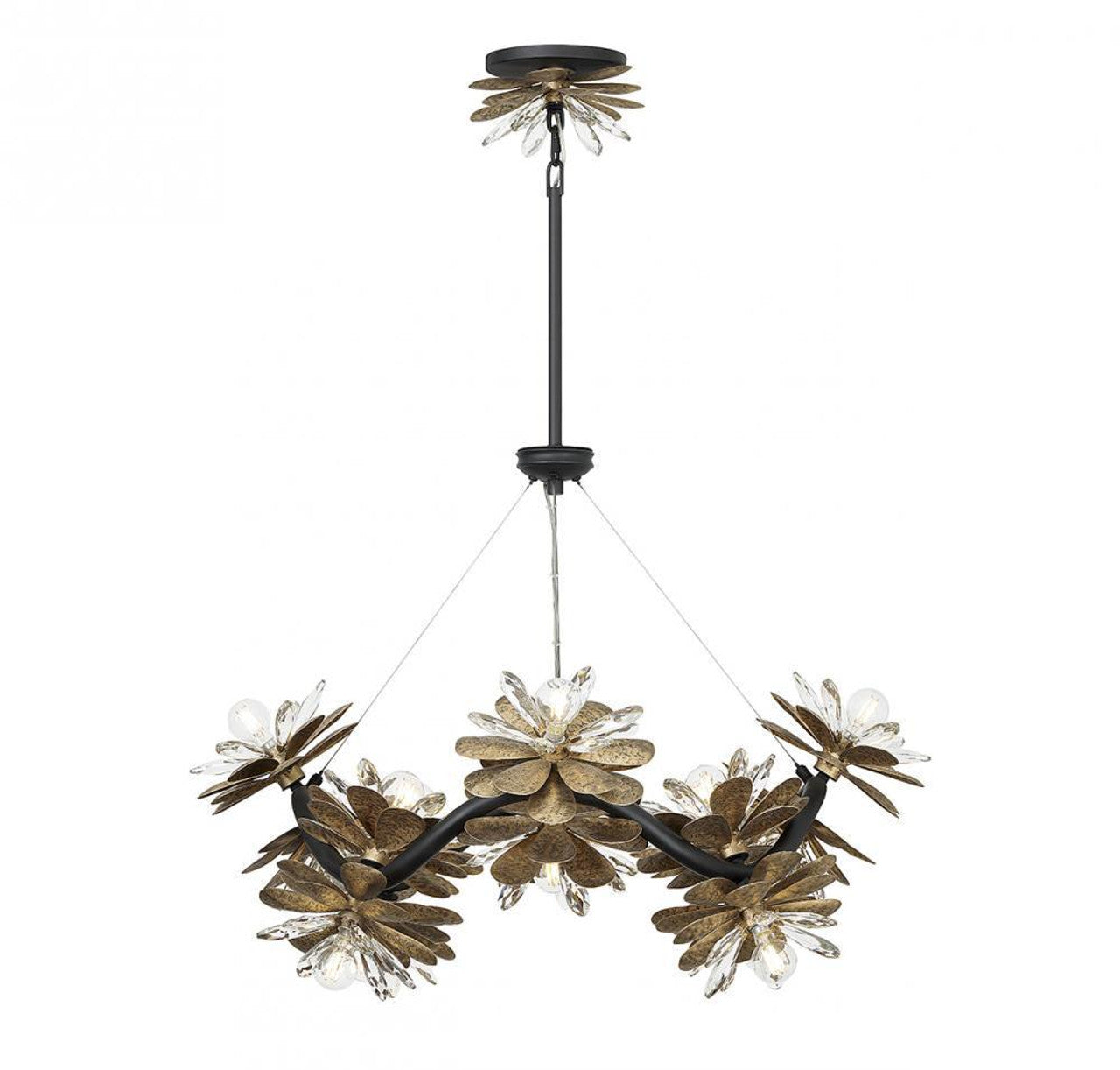 Giselle Chandelier, 16-Light, Delphine, Metal, Crystal Shade, 33"W (1-1961-16-18 ALVNY)