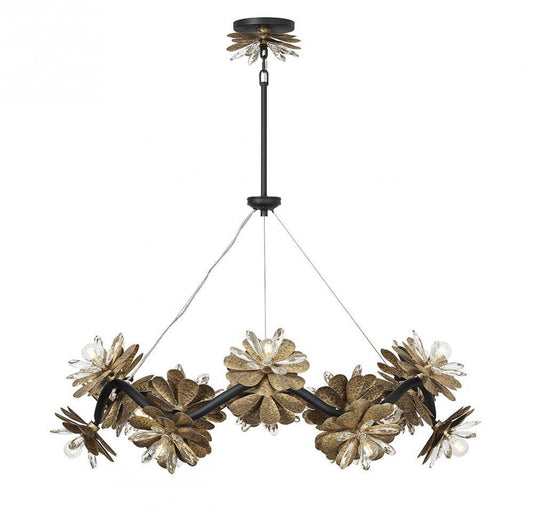 Giselle Chandelier, 24-Light, Delphine, Metal, Crystal Shade, 46"W (1-1962-24-18 ALVNZ)