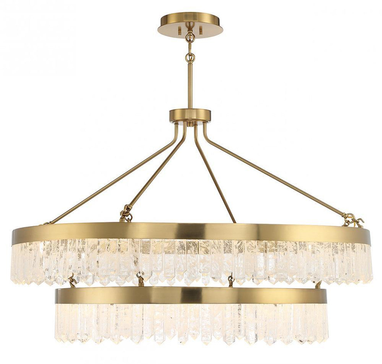 Landon Pendant, 2-Light, LED, Warm Brass, 29"H (7-1622-117-322 ALWKJ)