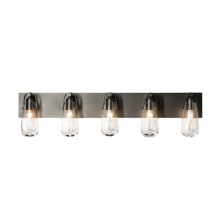 Eos Bathroom Wall Sconce, 5-Light, Black, Clear, 36.5"W (201333-SKT-10-ZM0718 5NQUU4)