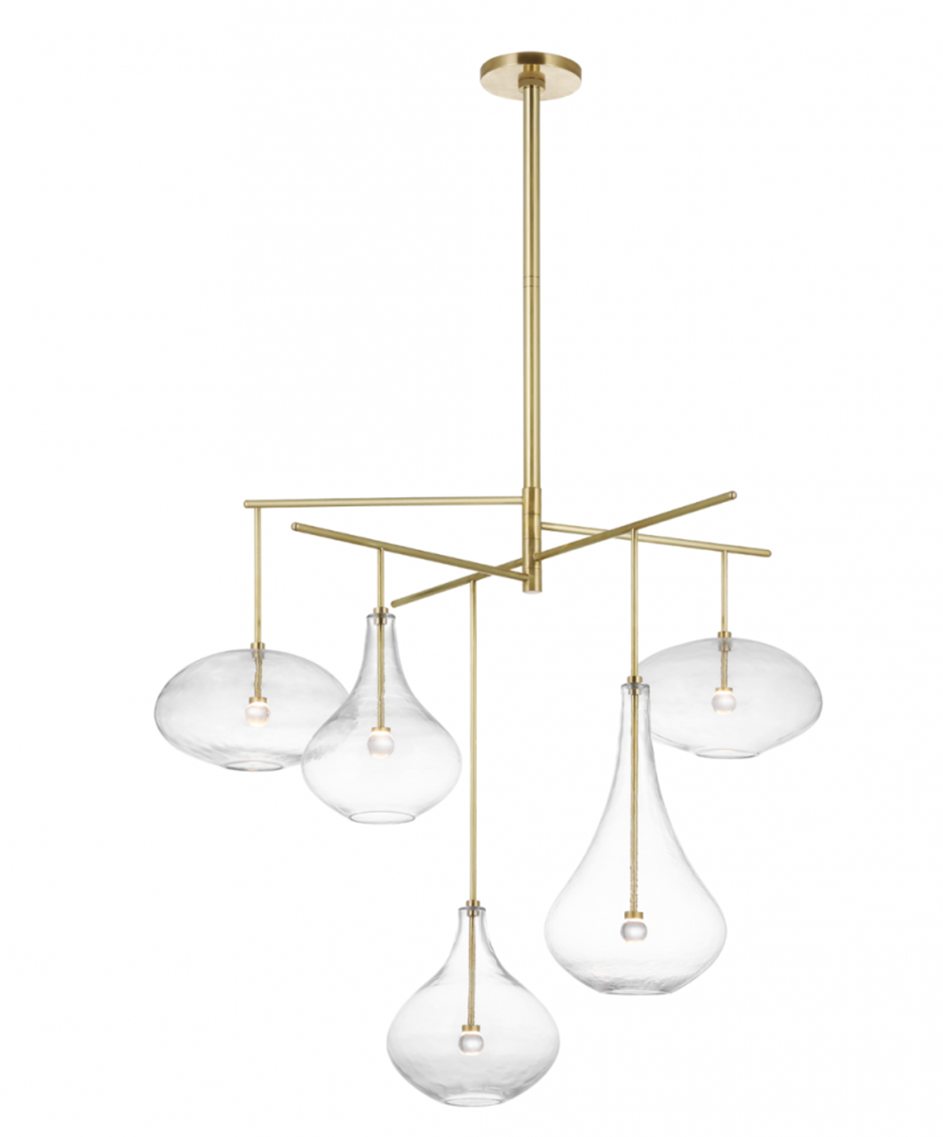 Lomme X-Large Chandelier, 1-Light, LED, Soft Brass, 38.25"W (CD 5025SB-CG D01RK)