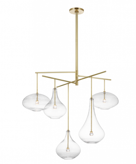 Lomme X-Large Chandelier, 1-Light, LED, Soft Brass, 38.25"W (CD 5025SB-CG D01RK)