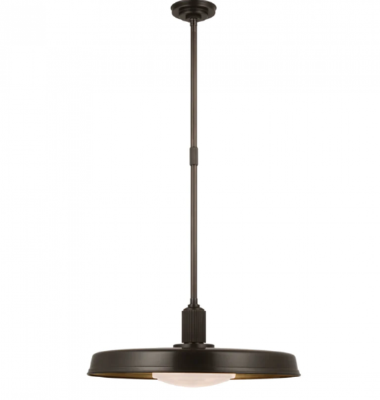 Ruhlmann Factory Pendant, 1-Light, Bronze, 24"W (CHC 5302BZ-WG CWY6A)