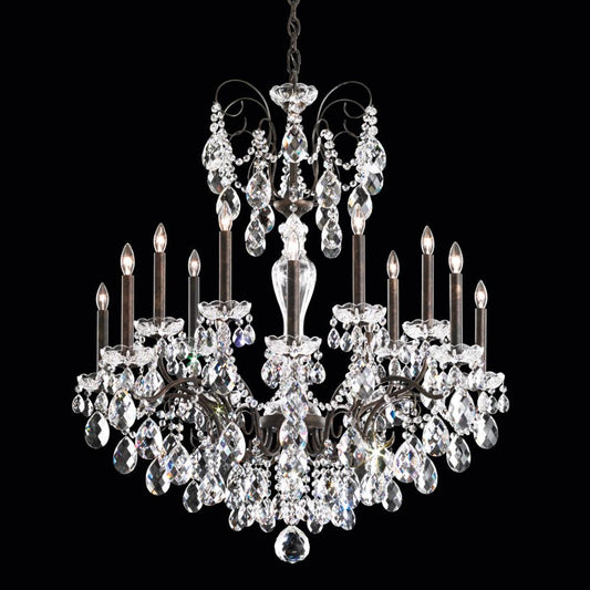 Sonatina Chandelier, 14-Light, Heirloom Bronze, Clear Heritage Crystal, 35"W (ST1852N-76H 1814T0)