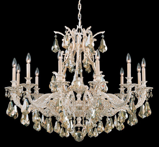 Sophia Chandelier, 12-Light, Antique Silver, Clear Swarovski Crystal, 39"W (6952-48S M63GM)