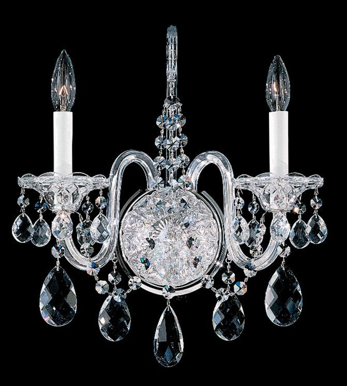 Sterling Wall Sconce, 2-Light, Aurelia Gold, Clear Heritage Crystal, 16.5"H (2991-211H 17QWUU)