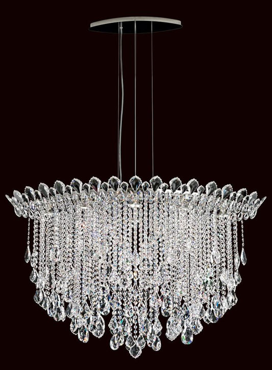 Trilliane Strands Pendant, 8-Light, Polished Stainless Steel, Clear Heritage Crystal, 45"W (TR4812N-401H 1811T0)