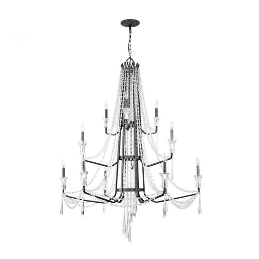 Barcelona 12 Light Chandelier - Onyx