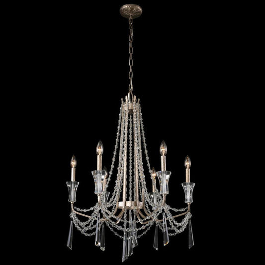 Barcelona 6 Light Chandelier - Transcend Silver