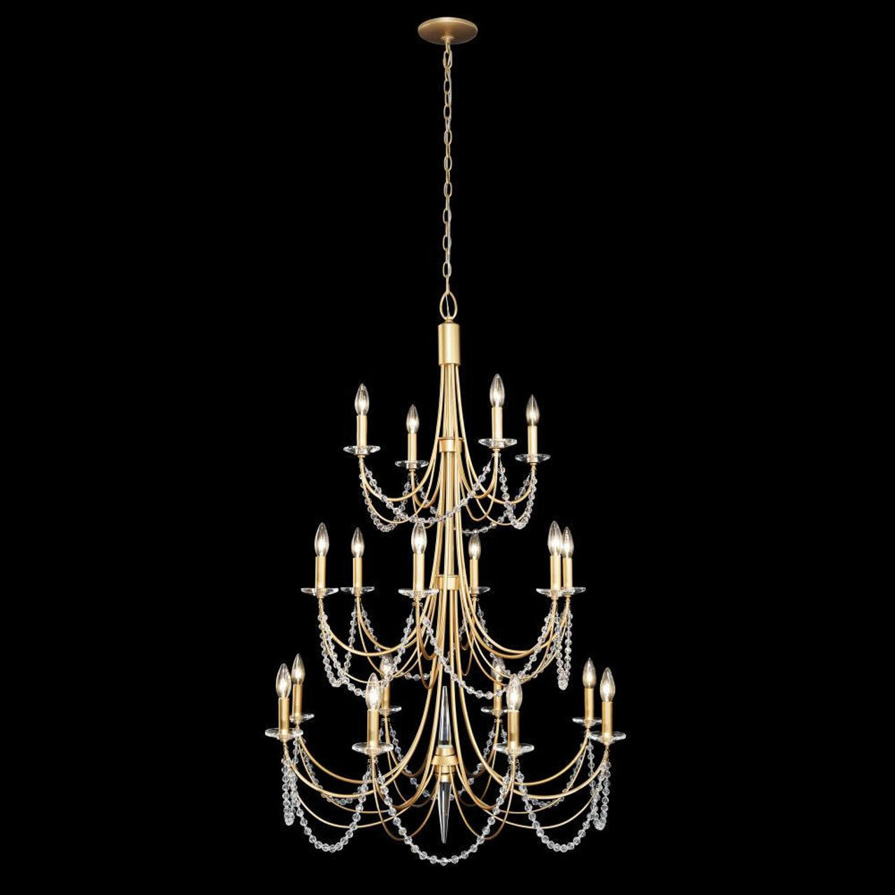 Brentwood Three-Tier Chandelier - Gold