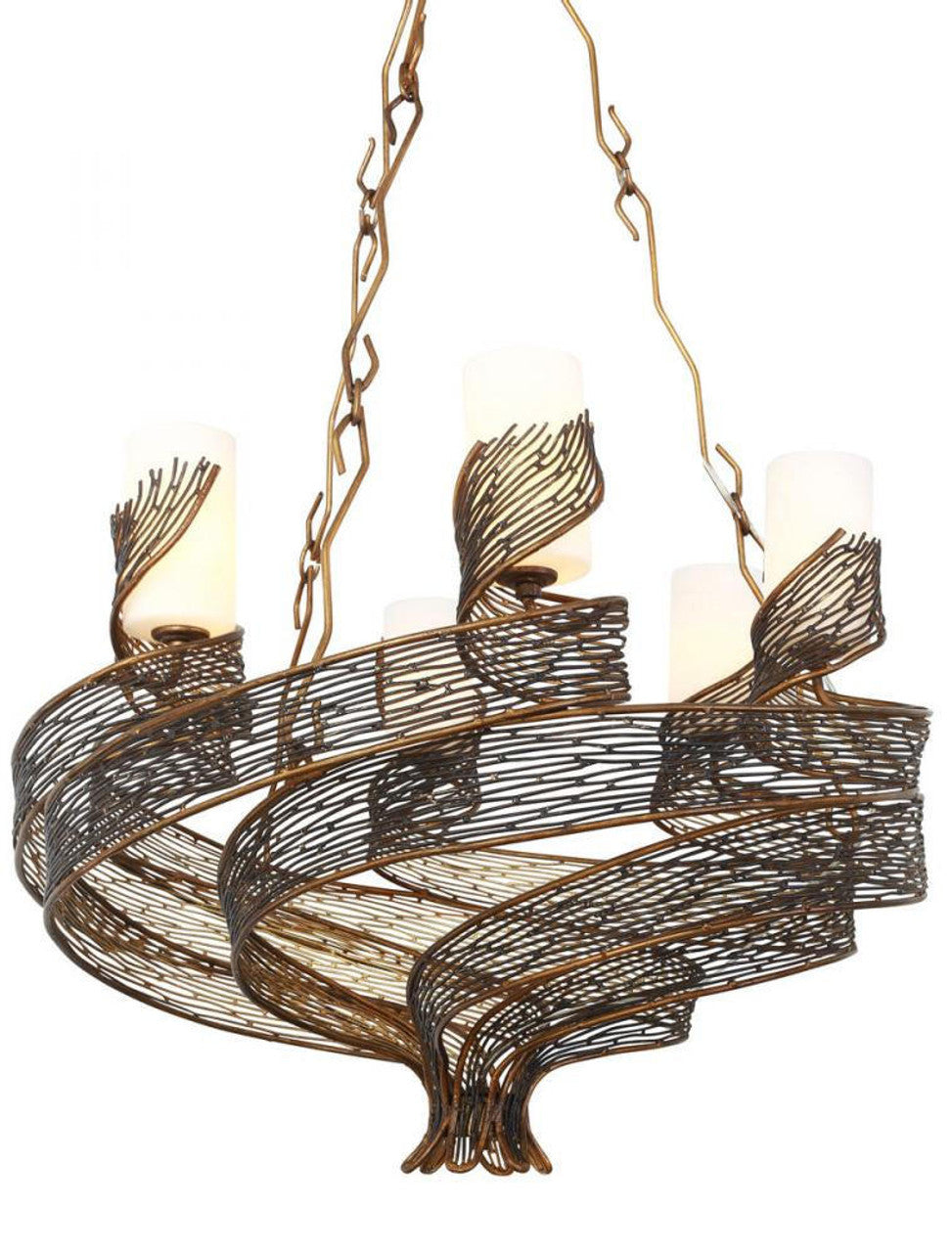 Flow Chandelier - Hammered Ore