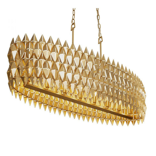 Forever 8 Light Linear Pendant - Gold