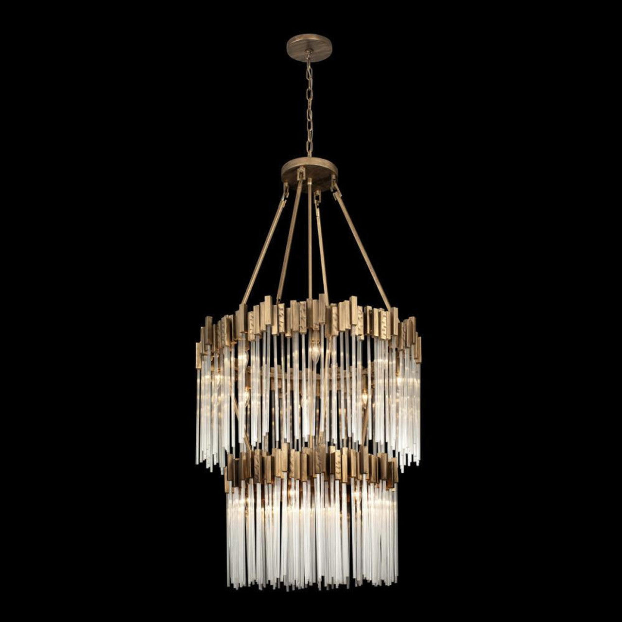 Matrix 14 Light Chandelier - Havana Gold