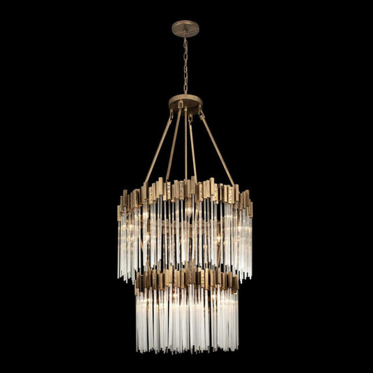 Matrix 14 Light Chandelier - Havana Gold