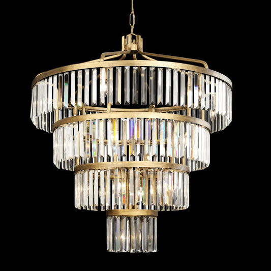 Social Club Four-Tier Chandelier - Gold