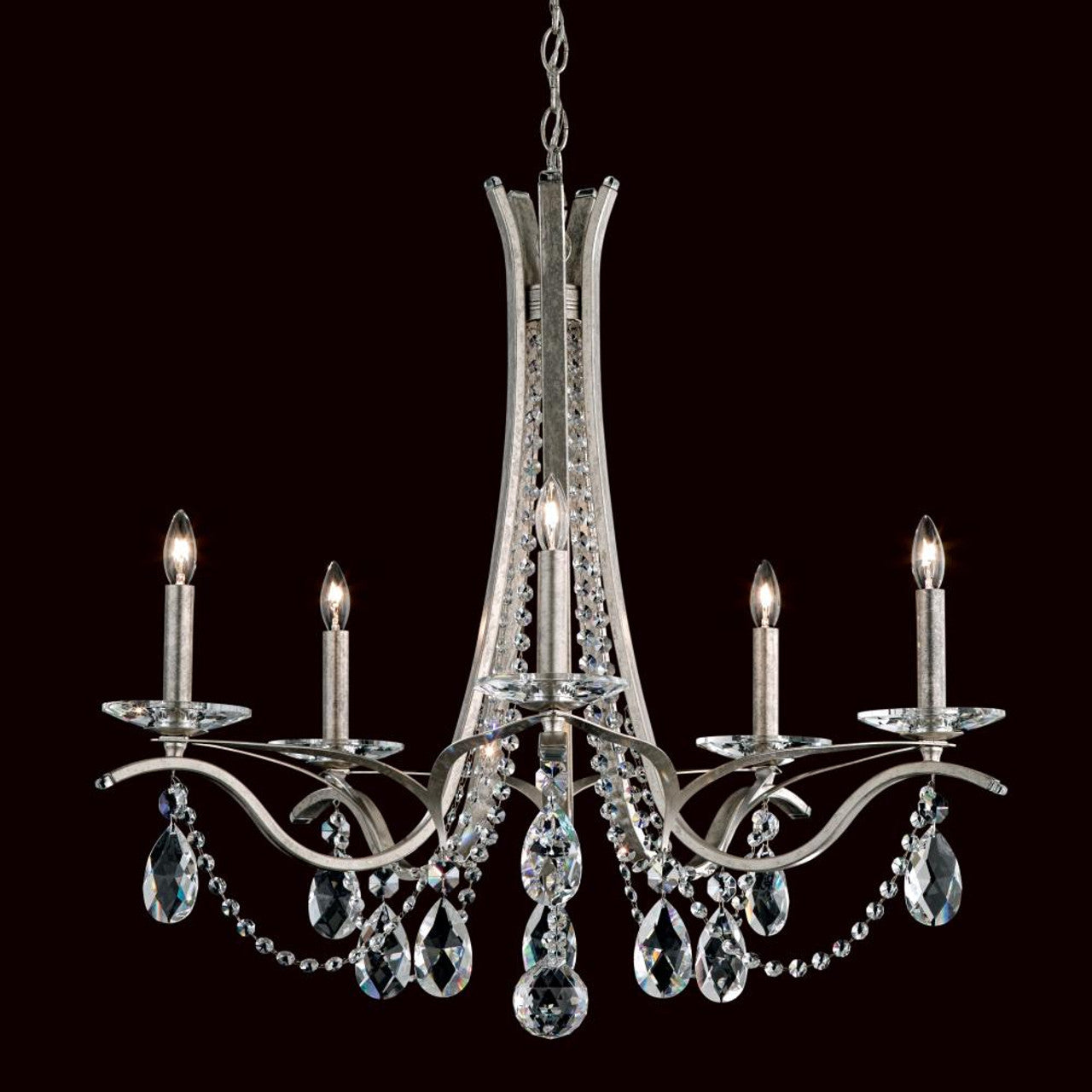 Vesca Chandelier, 5-Light, French Gold, Clear Heritage Crystal, 29"W (VA8335N-26H 1HWQZH)