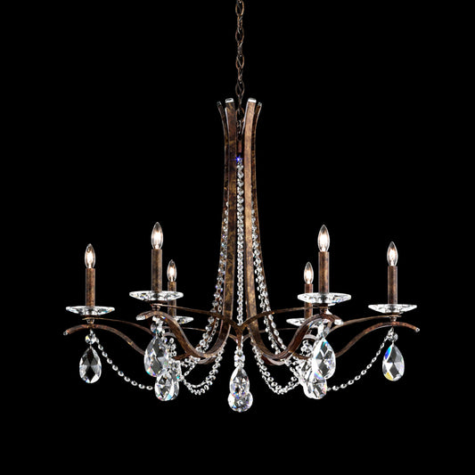 Vesca Chandelier, 6-Light, White, Clear Heritage Crystal, 33"W (VA8336N-06H 1HZVH8)