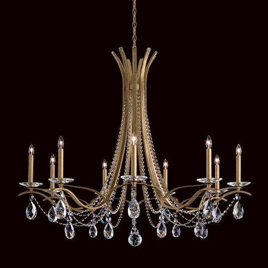 Vesca Chandelier, 9-Light, French Gold, Clear Heritage Crystal, 45"W (VA8339N-26H 1HWRVV)