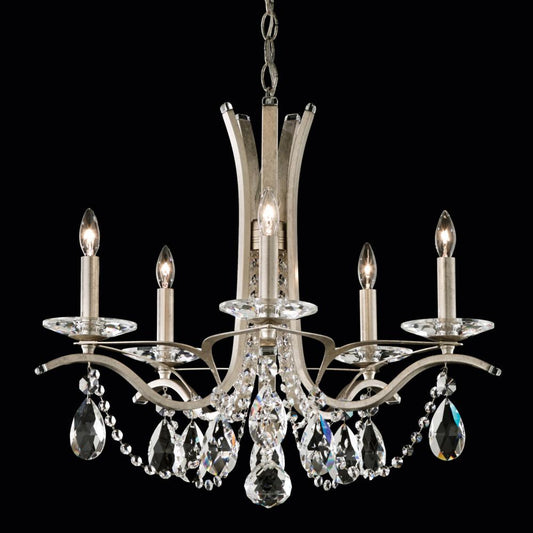 Vesca Chandelier, 5-Light, Heirloom Bronze, Clear Heritage Crystal, 23"W (VA8355N-76H 1HPKMZ)