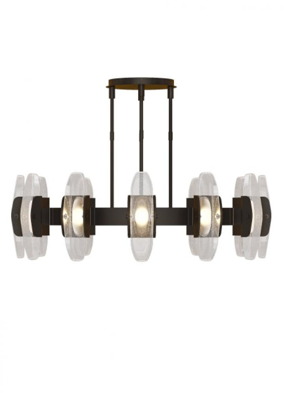 Wythe X-Large Chandelier, 12-Light, LED, Plated Dark Bronze, 47.2"W (700WYT12PZ-LED927 70PGJF7)